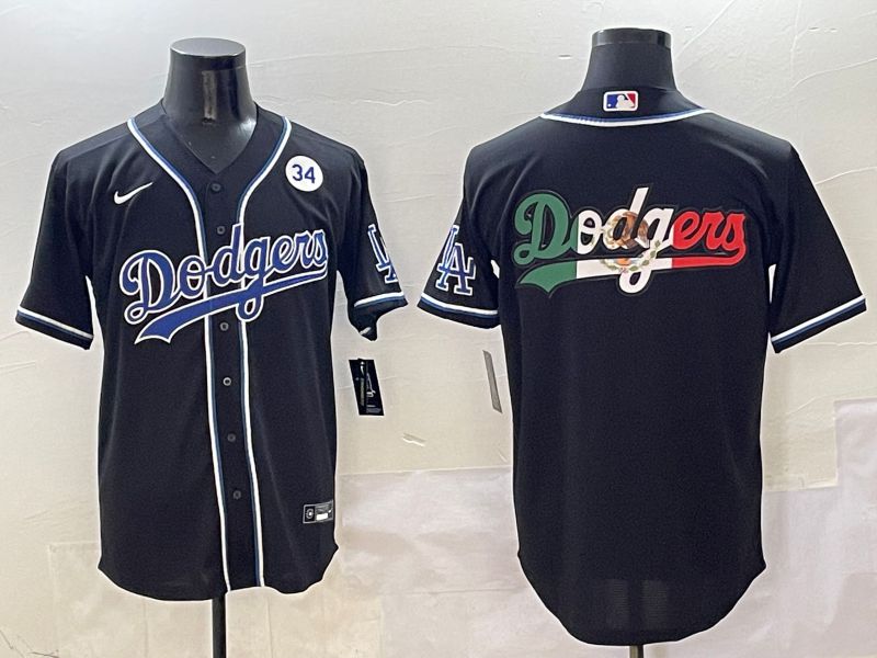 Men 2025 Los Angeles Dodgers Blank Black Three generations Fashion Nike MLB Jersey style 24
